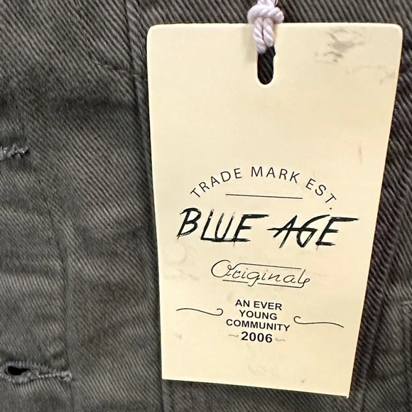 Blue age Women's Olive Green Jean Jacket - Picture 3 of 4